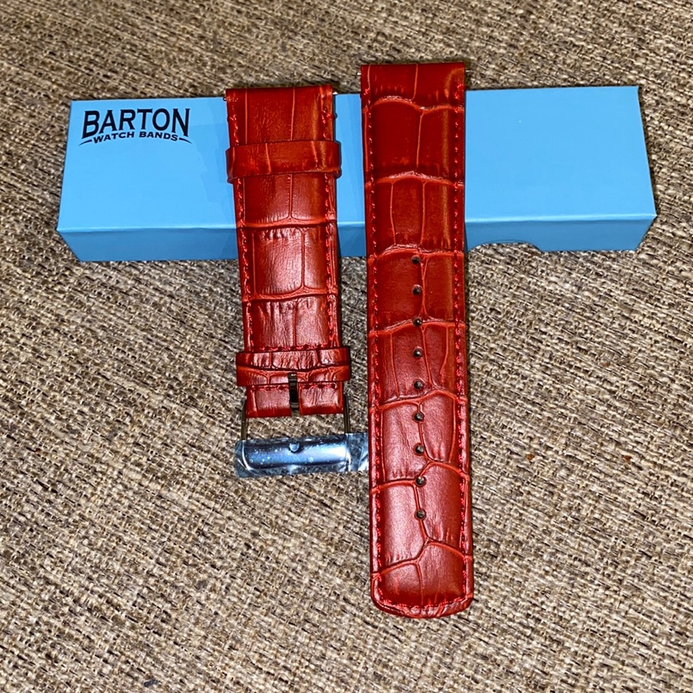 Barton watch band alligator leather